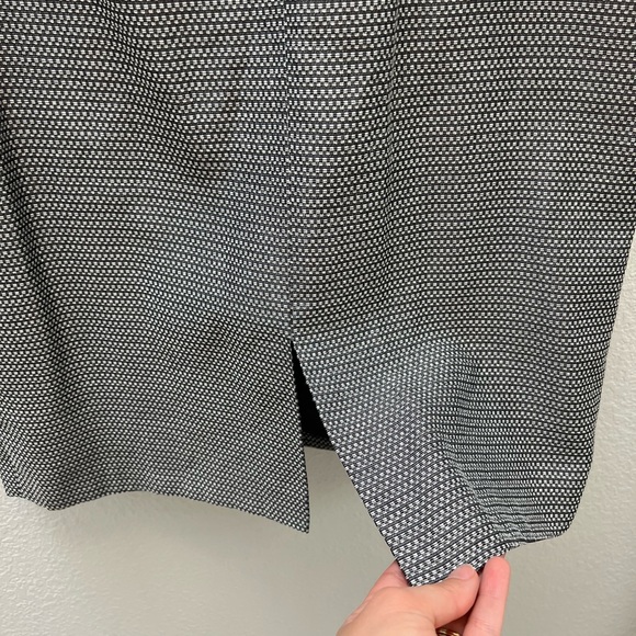 Tahari by ASL Luxe Beaded Blazer Jacket and Skirt Woven Metallic Gray White sz 8 - Picture 10 of 13